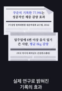 식단 기록의 중요성